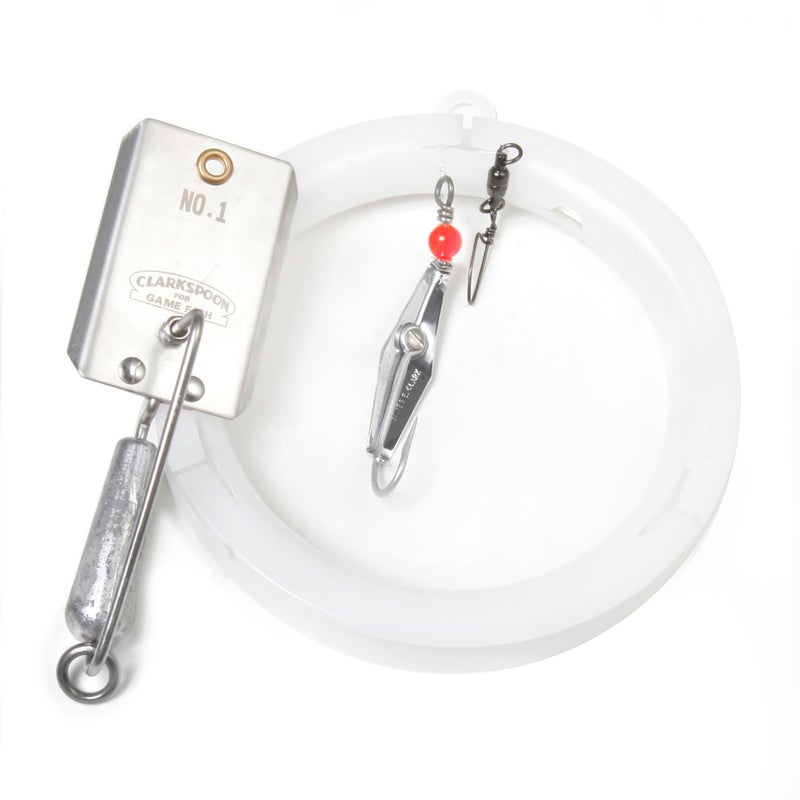 Clarkspoon Planer Kit - Size 1 Fishing Planer with Rigged Size 0 Silver Clarkspoon - Excellent for Catching Spanish Mackerel, Bluefish, Bonito, Blackfin Tuna, and More! Rigged and Ready to Fish - Image 1